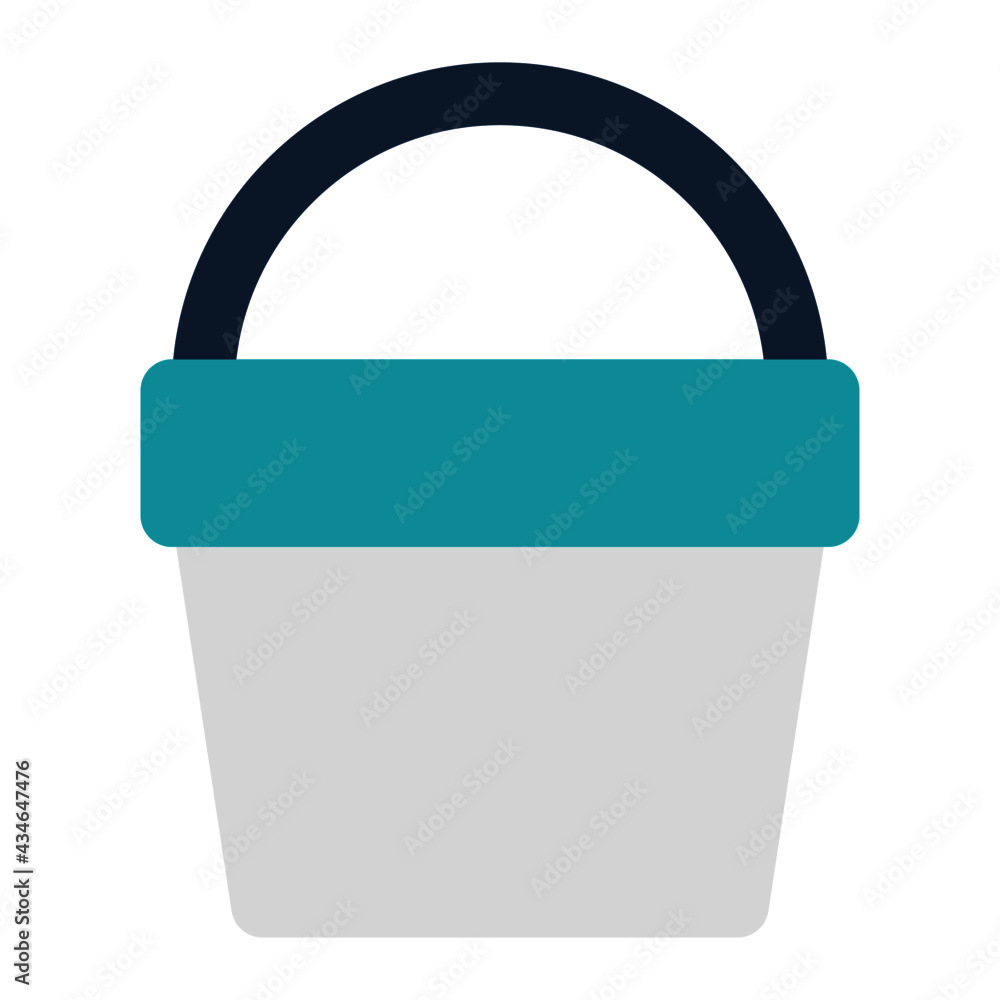 icon bucket using flat style and blue color dominate icon bucket using flat style and blue color dominate