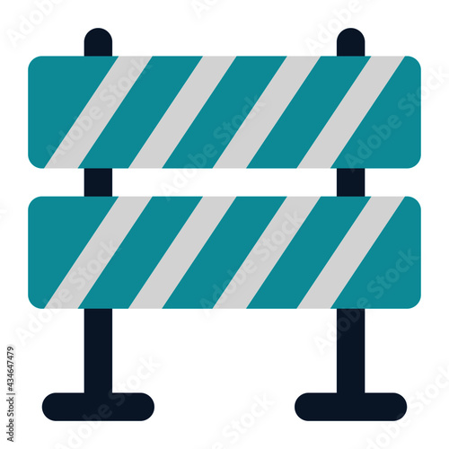 icon blocker construction using flat style and blue color dominate