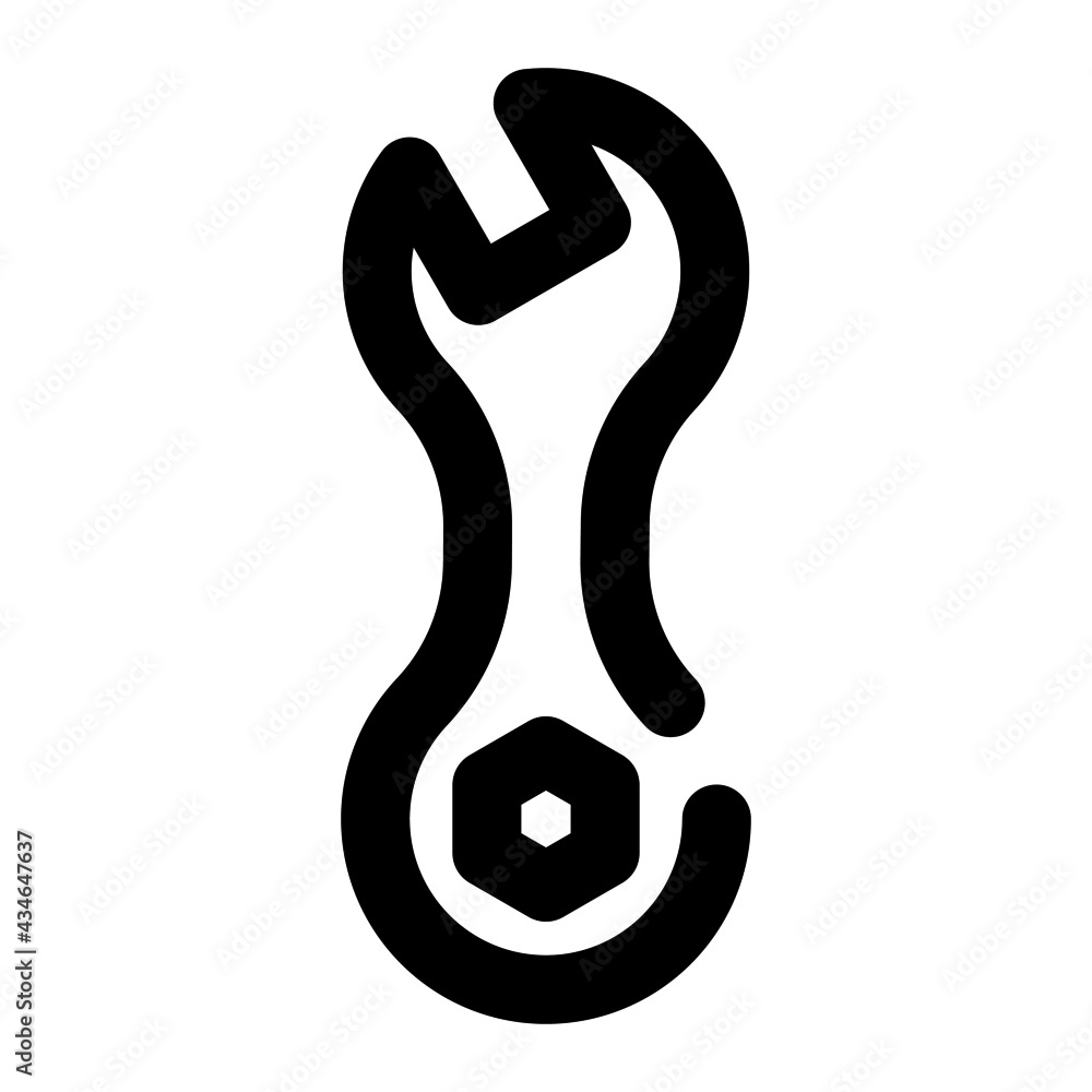 Fototapeta premium icon wrench combination using line style