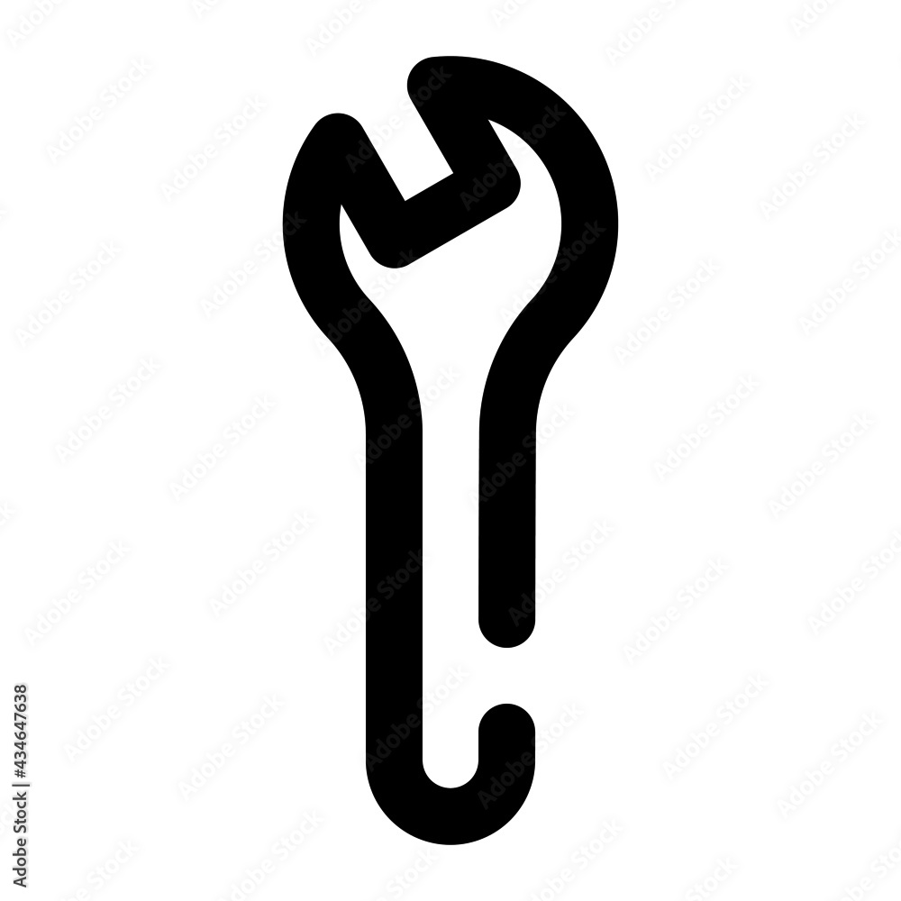 icon wrench using line style