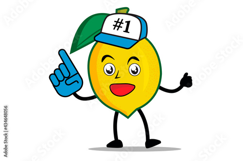 Lemon Cartoon mascot or character is here to provide support as a supporter