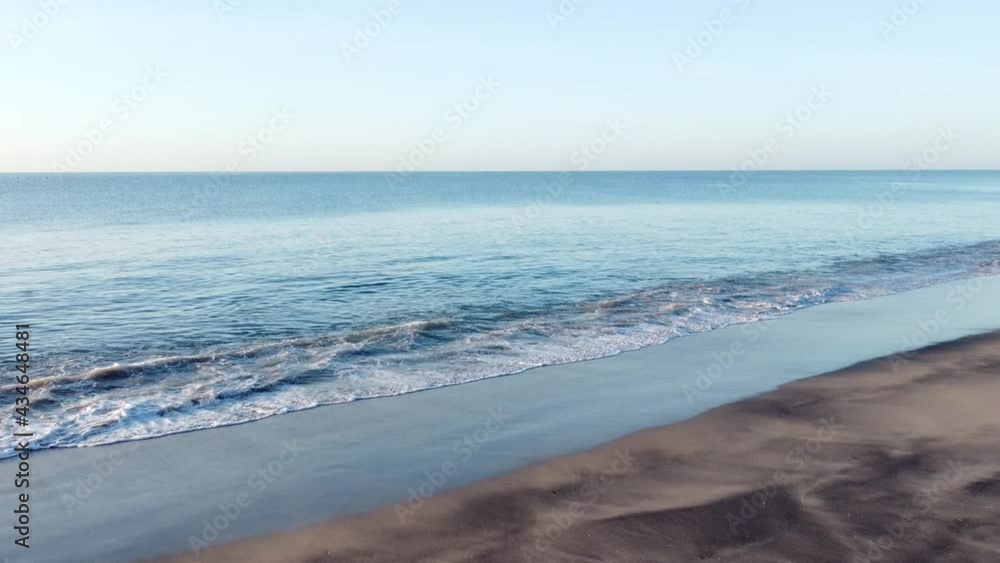 Drone flying over the Sea