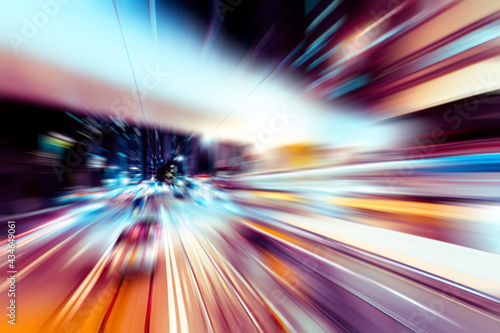 Abstract image of night traffic light trails in the cityabstract;