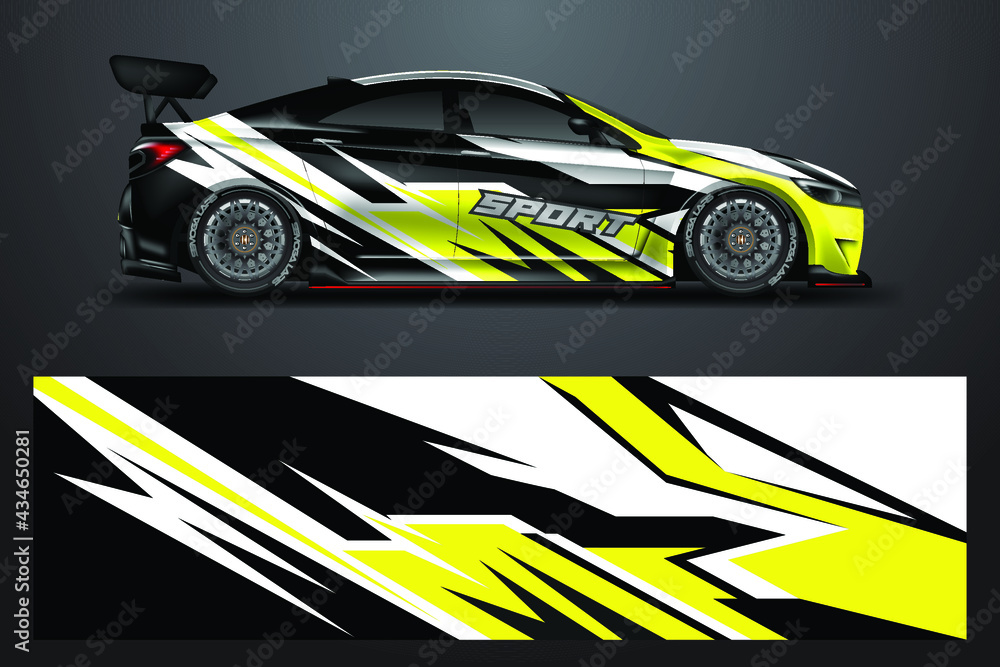 Car wrap designs vector background for vehicle Car wrap designs vector background for vehicle