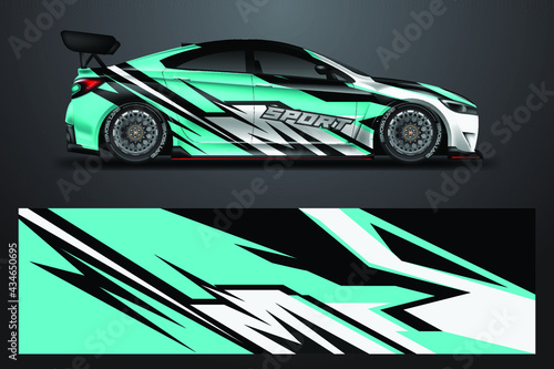 Car wrap designs vector background for vehicle