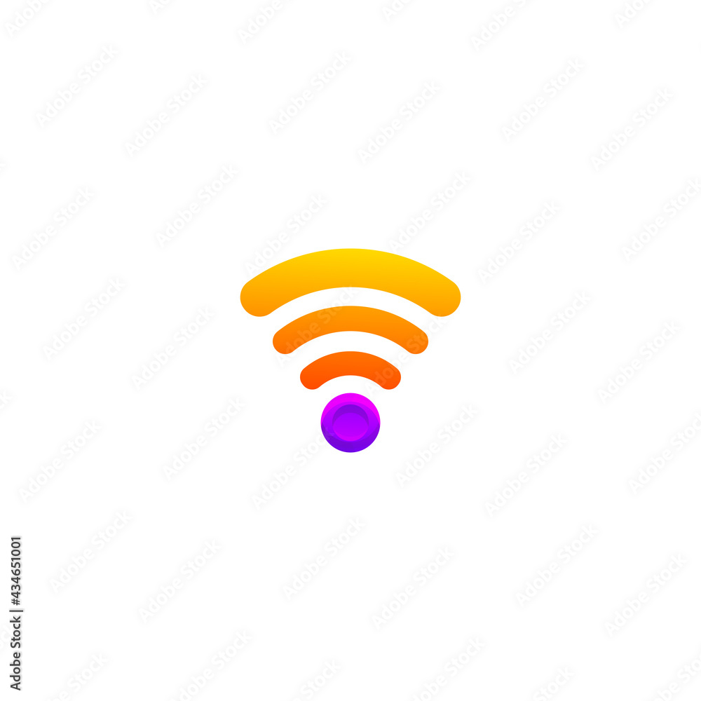 colorful wifi logo design ilustration colorful wifi logo design ilustration
