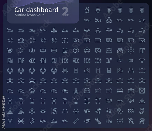 Car dash outline iconset (part 2)