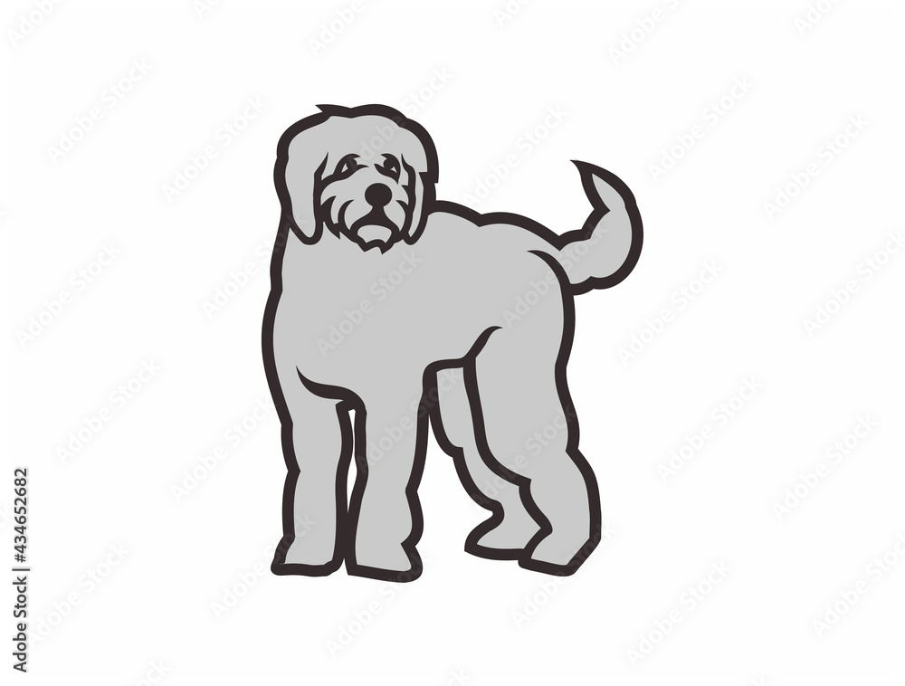 vector illustration of a standing cute terrier vector illustration of a standing cute terrier