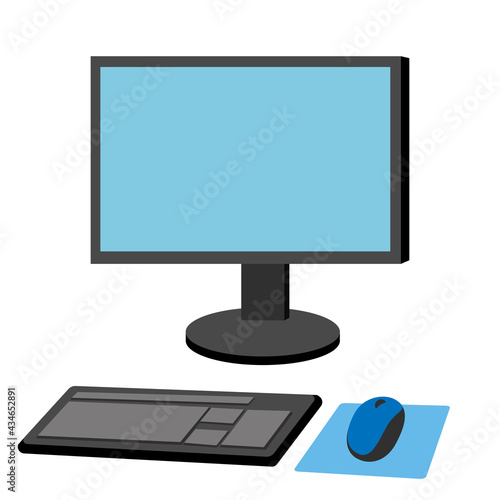 多方面で活躍！デスクトップPCのイラスト