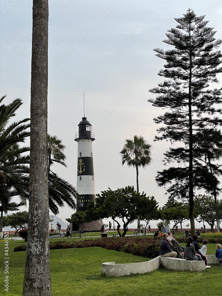 Obraz premium lighthouse in a park of Miraflores, Lima, Perú.