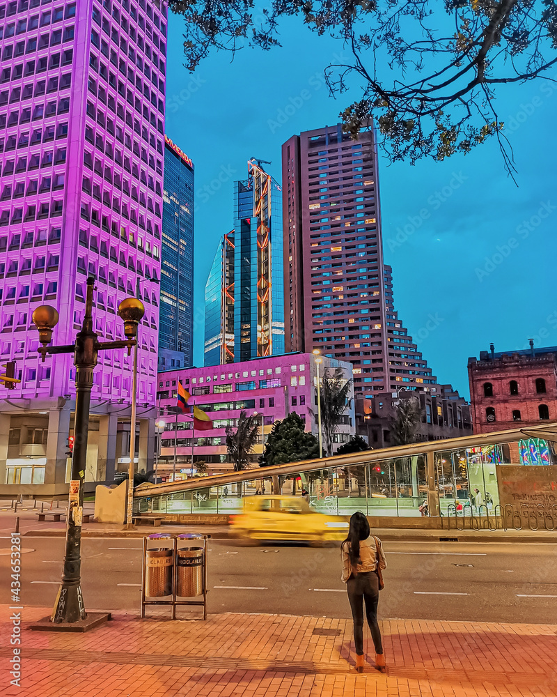 Fototapeta premium Urban landscape of the city of Bogota (Colombia) located in South America