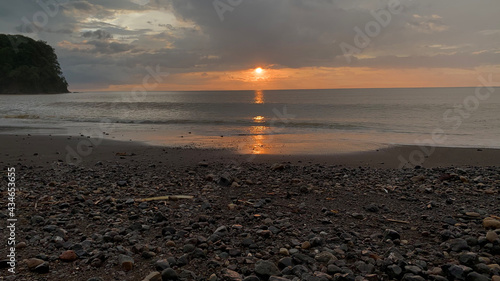 sunset on the beach © Leidy