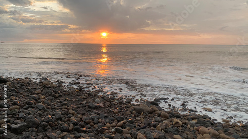 sunset on the beach © Leidy