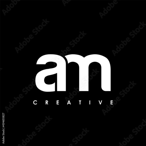 AM Letter Initial Logo Design Template Vector Illustration
