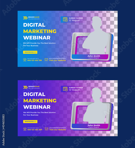 Creative Abstract Business Conference Youtube Thumbnail Template Design