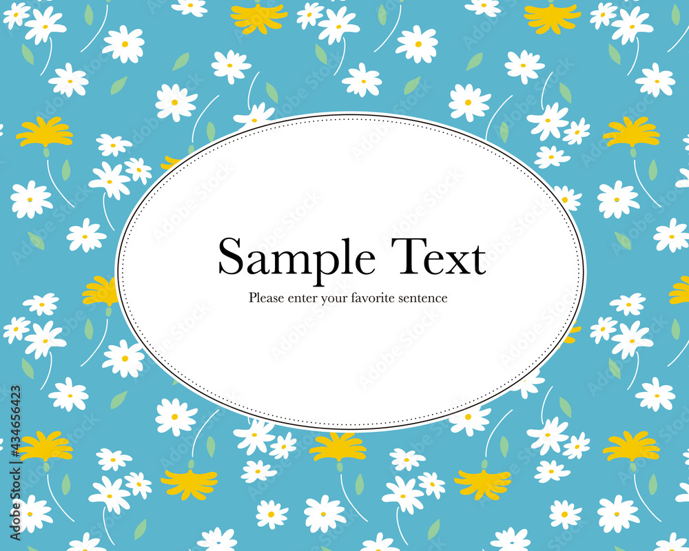 カモミールの小花柄背景フレーム Stock Vector Adobe Stock カモミールの小花柄背景フレーム Stock Vector Adobe Stock