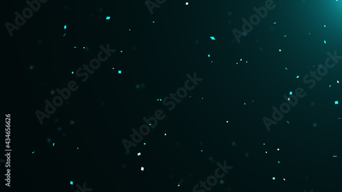 Blue small particle balls floating background © EarthTin