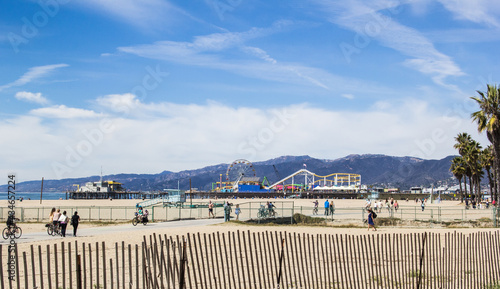 Santa Monica Pier form the beach