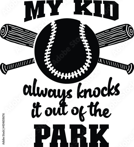 funny baseball design | knock it out of the park