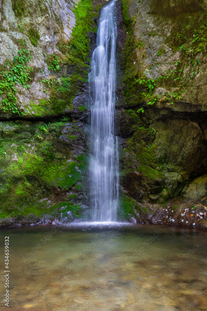 Fototapeta premium 七代の滝 春 日本の風景