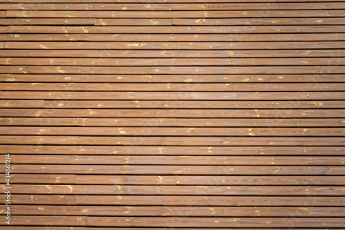 background floor of thin wooden slats, terrace