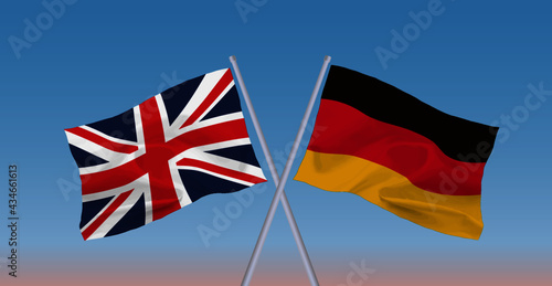 ドイツとイギリスの国旗