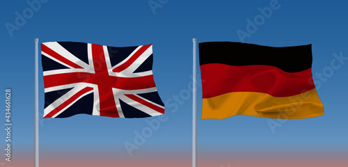ドイツとイギリスの国旗