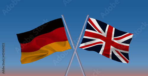 ドイツとイギリスの国旗