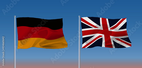 ドイツとイギリスの国旗