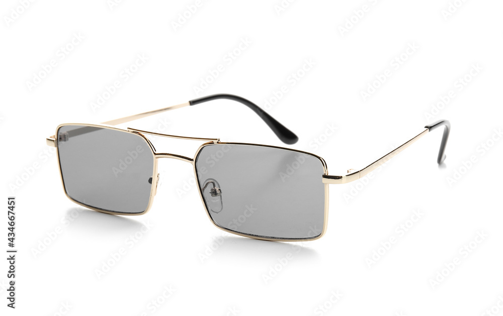 Stylish sunglasses on white background Stylish sunglasses on white background