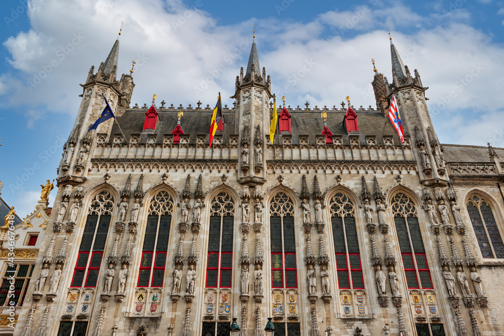 The Bruges City Hall building at Burg Square