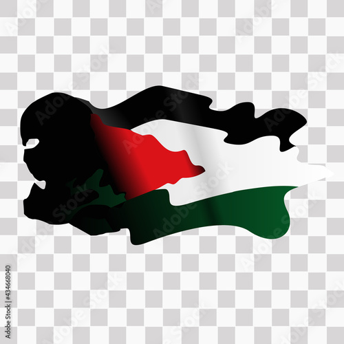 save palestine flag with masked
