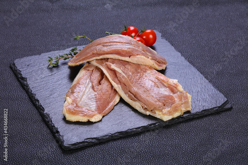 Raw duck breast