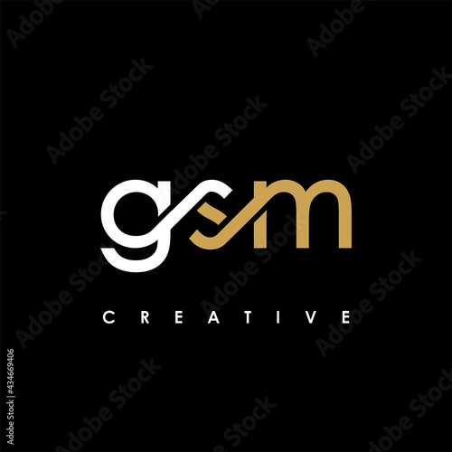 GSM Letter Initial Logo Design Template Vector Illustration photo