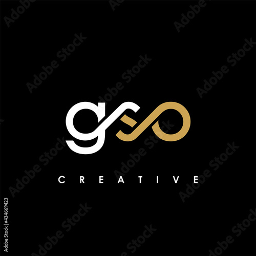 GSO Letter Initial Logo Design Template Vector Illustration photo