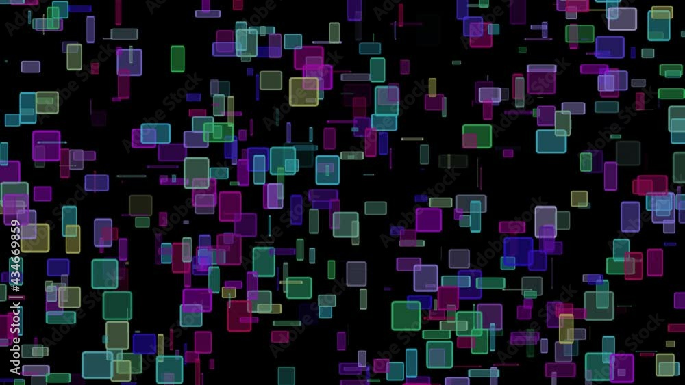 Colourful digital squares motion graphics with night background Colourful digital squares motion graphics with night background