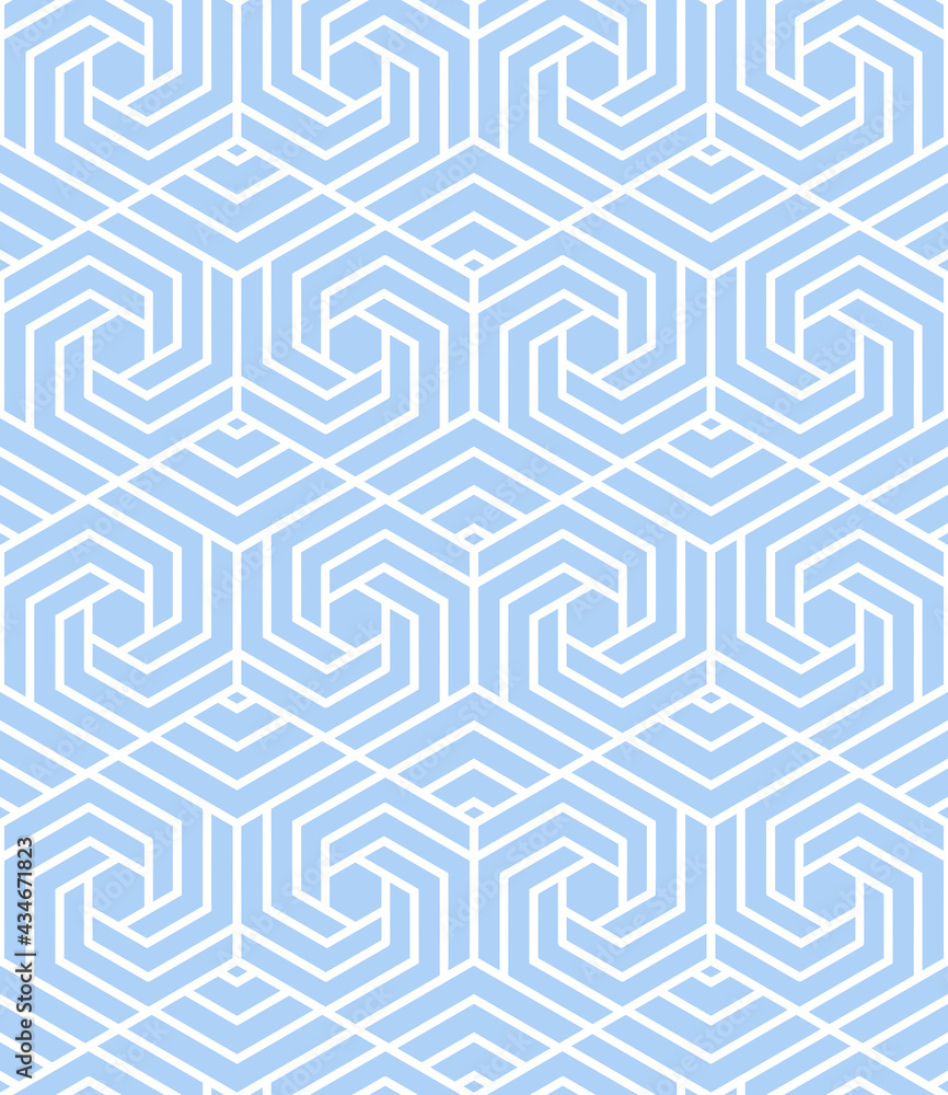 Abstract geometric pattern with stripes, lines. Seamless vector background. White and blue ornament. Simple lattice graphic design Abstract geometric pattern with stripes, lines. Seamless vector background. White and blue ornament. Simple lattice graphic design