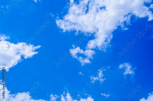 blue sky with white clouds 