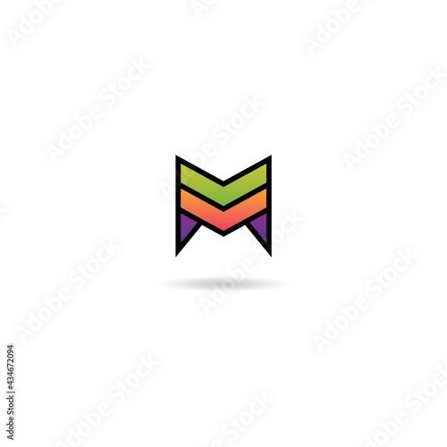 Free Download initial m color logo design icon inspiration - GFXLoad