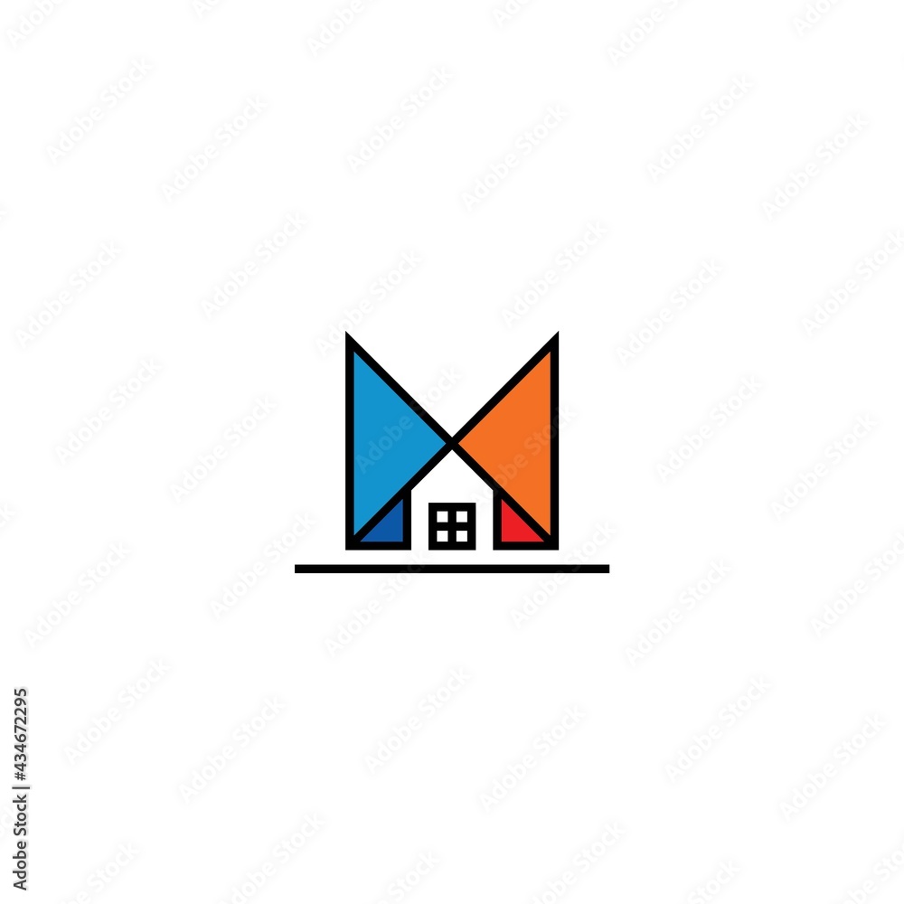 initial m with home logo design icon inspiration initial m with home logo design icon inspiration