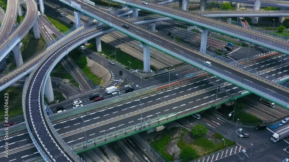 高速道路の空撮 ジャンクション 高速道路の空撮 ジャンクション
