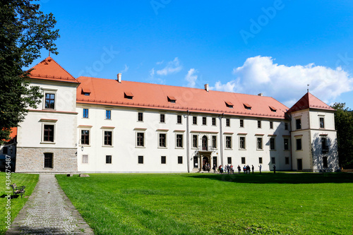 SUCHA BESKIDZKA,POLAND - SEPTEMBER 14, 2019: Royal castle in Sucha Beskidzka, Poland.