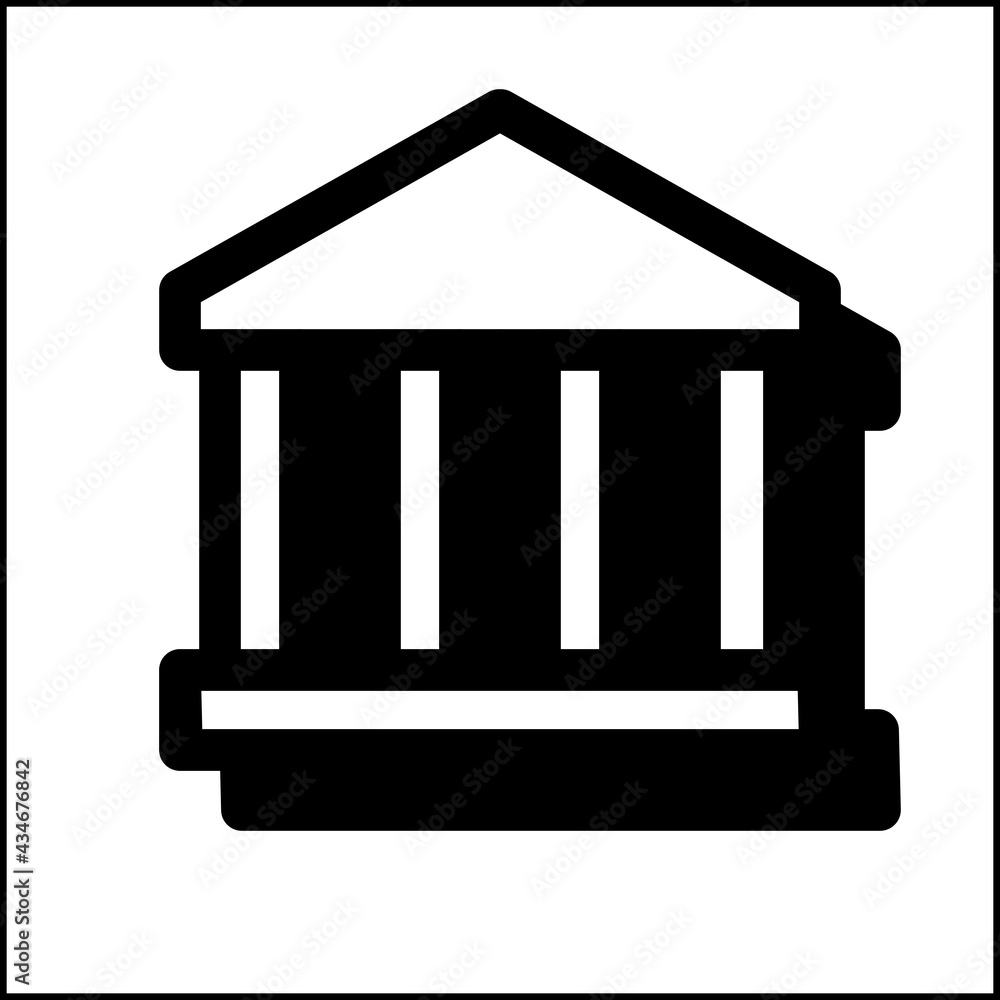 Bank icon in simple flat design 05 Bank icon in simple flat design 05