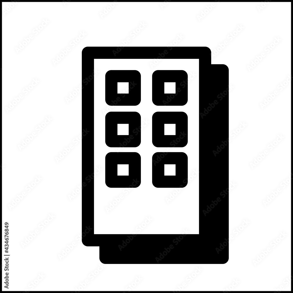 Big windows building icon in flat design 05 Big windows building icon in flat design 05
