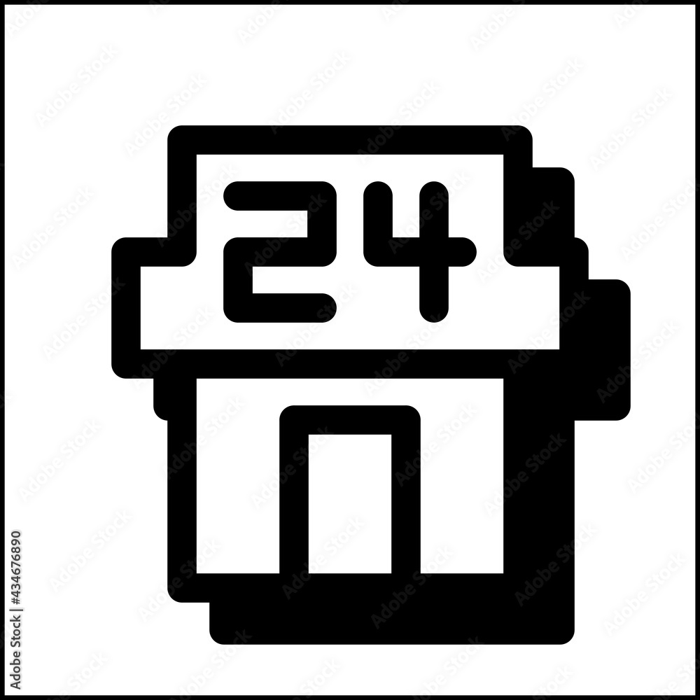 Convenience store icon in flat design 05 Convenience store icon in flat design 05