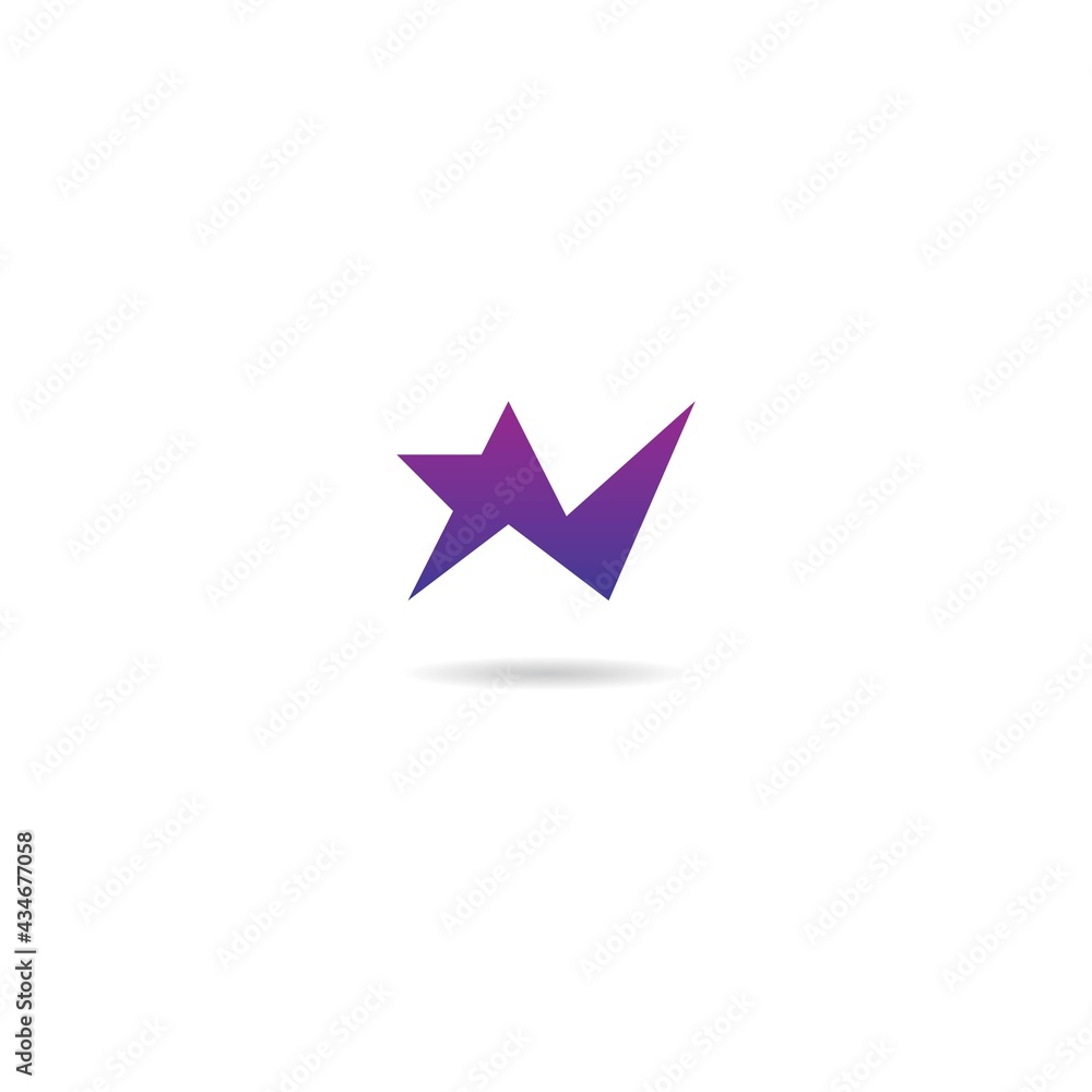 initial n with star logo design icon inspiration initial n with star logo design icon inspiration