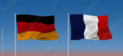 ドイツとフランスの国旗