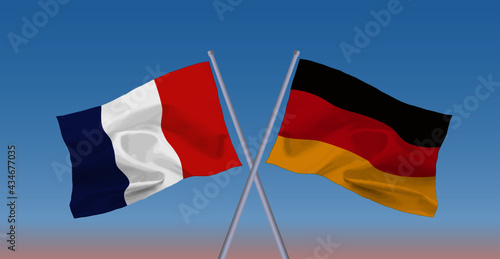 ドイツとフランスの国旗