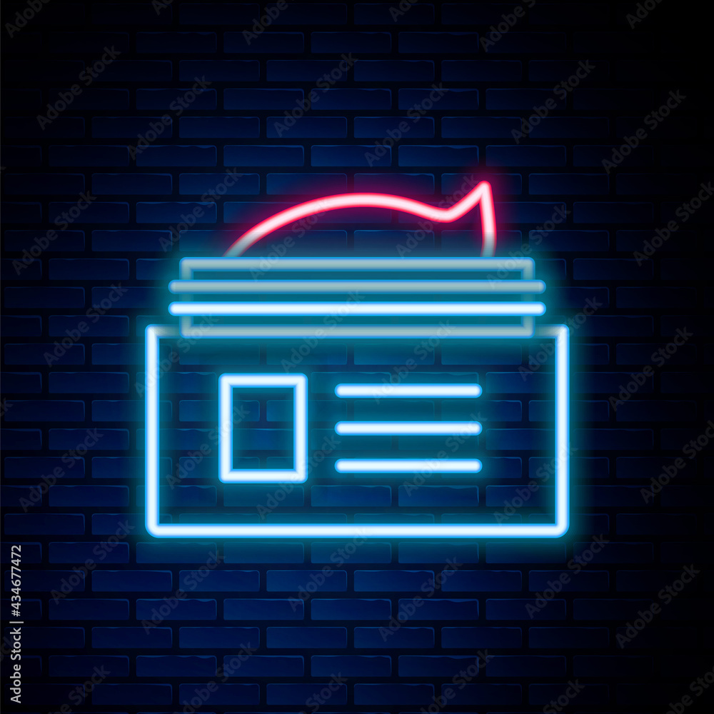 Glowing neon line Ointment cream tube medicine icon isolated on brick wall background. Tube, container, toothpaste, cream sign. Colorful outline concept. Vector Glowing neon line Ointment cream tube medicine icon isolated on brick wall background. Tube, container, toothpaste, cream sign. Colorful outline concept. Vector