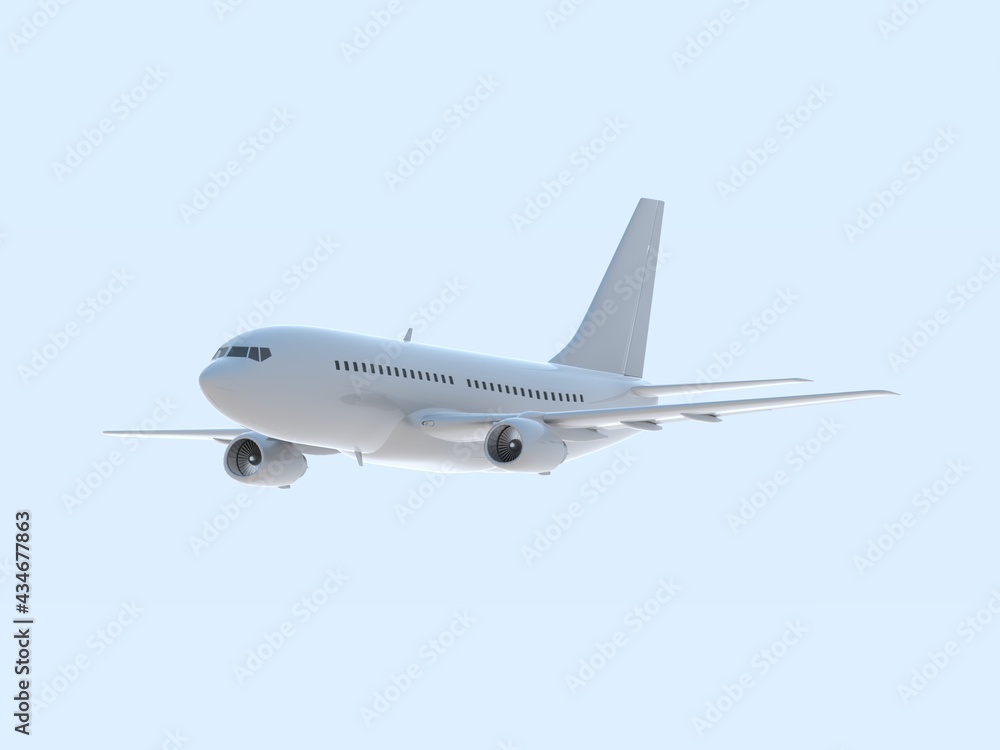 Commercial Passenger Plane in Air in Sky Aviation Cargo Service Commercial Passenger Plane in Air in Sky Aviation Cargo Service